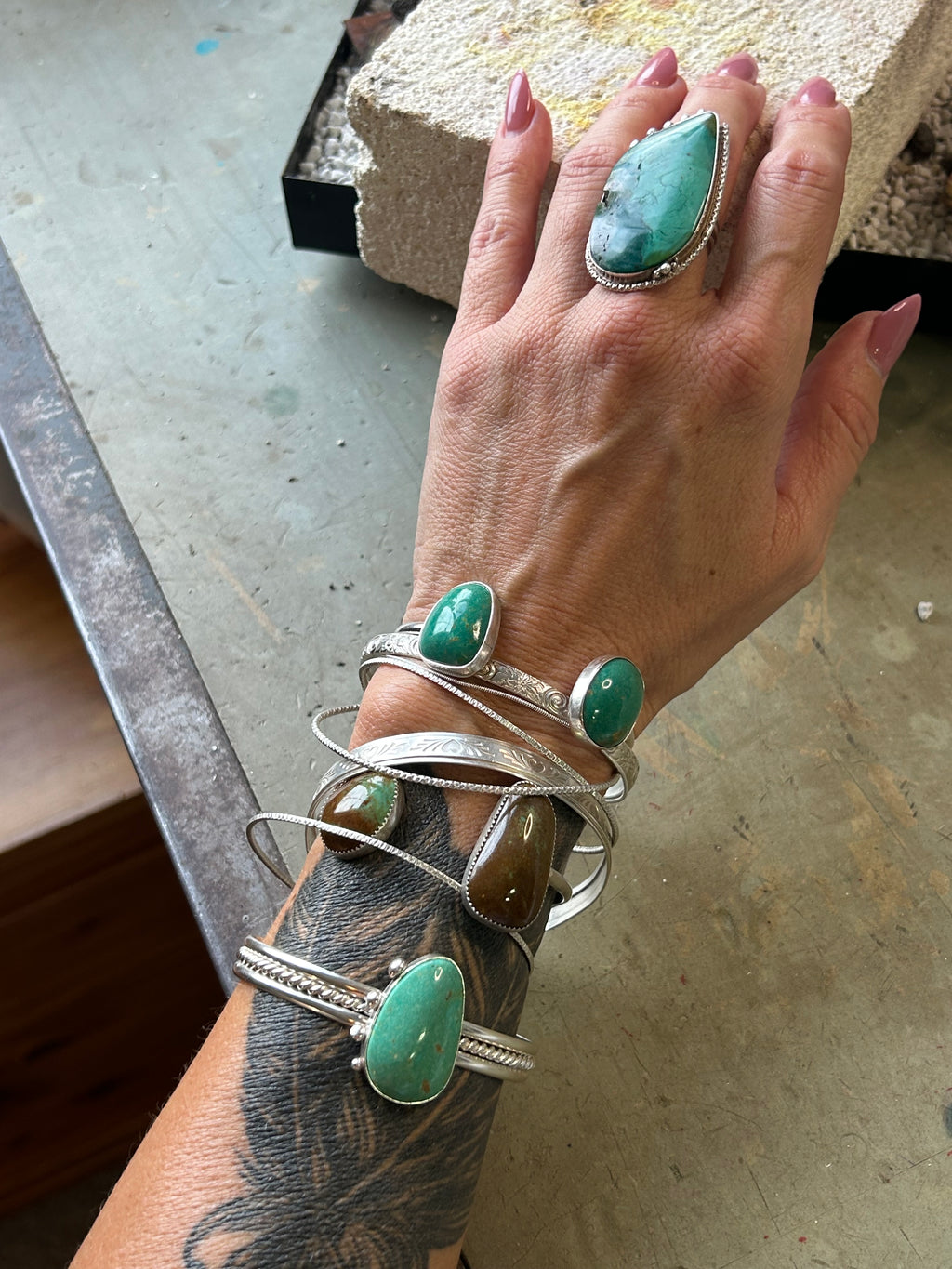 Turquoise Reverse Cuff