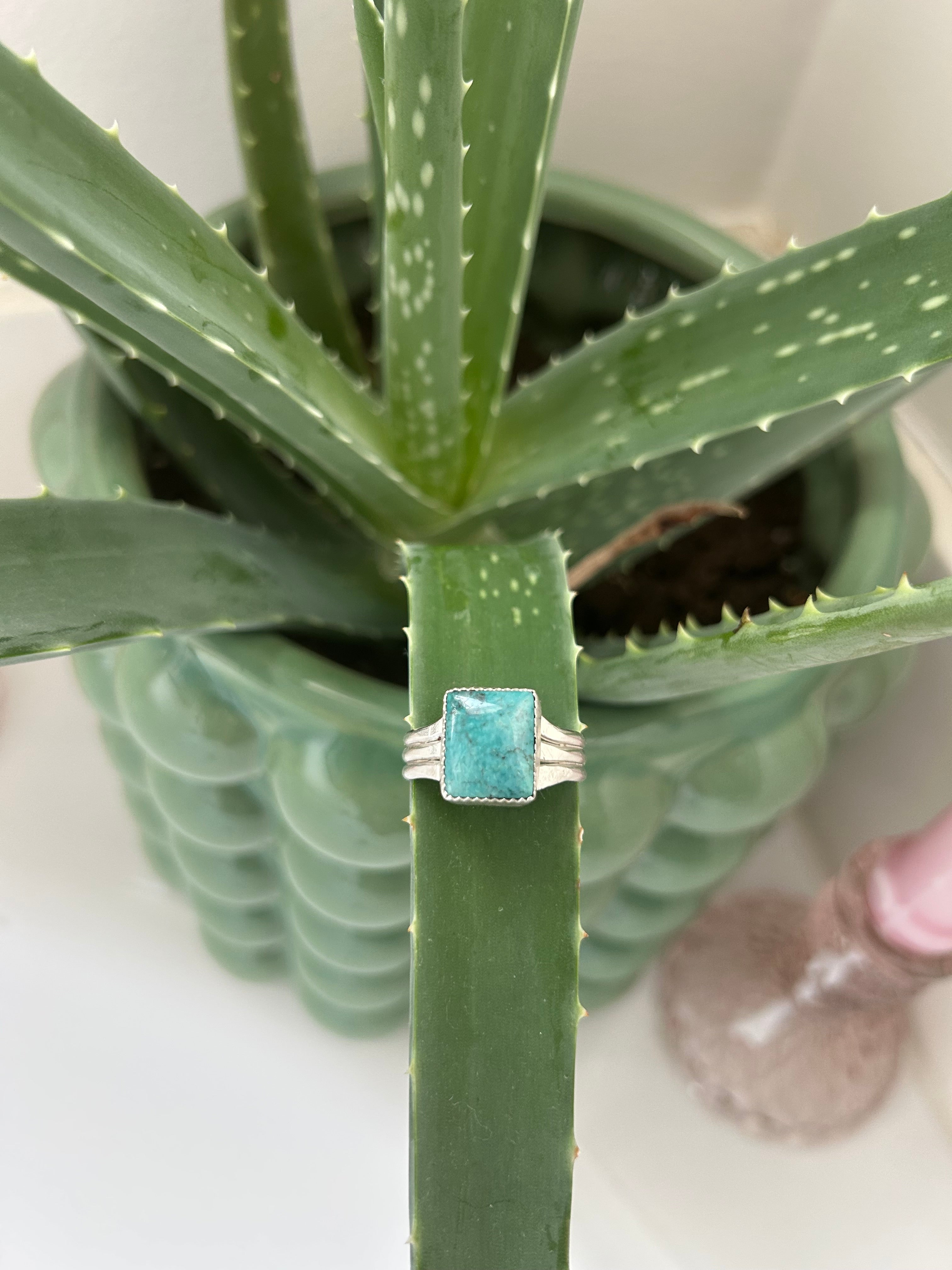 Turquoise 3 Band Ring
