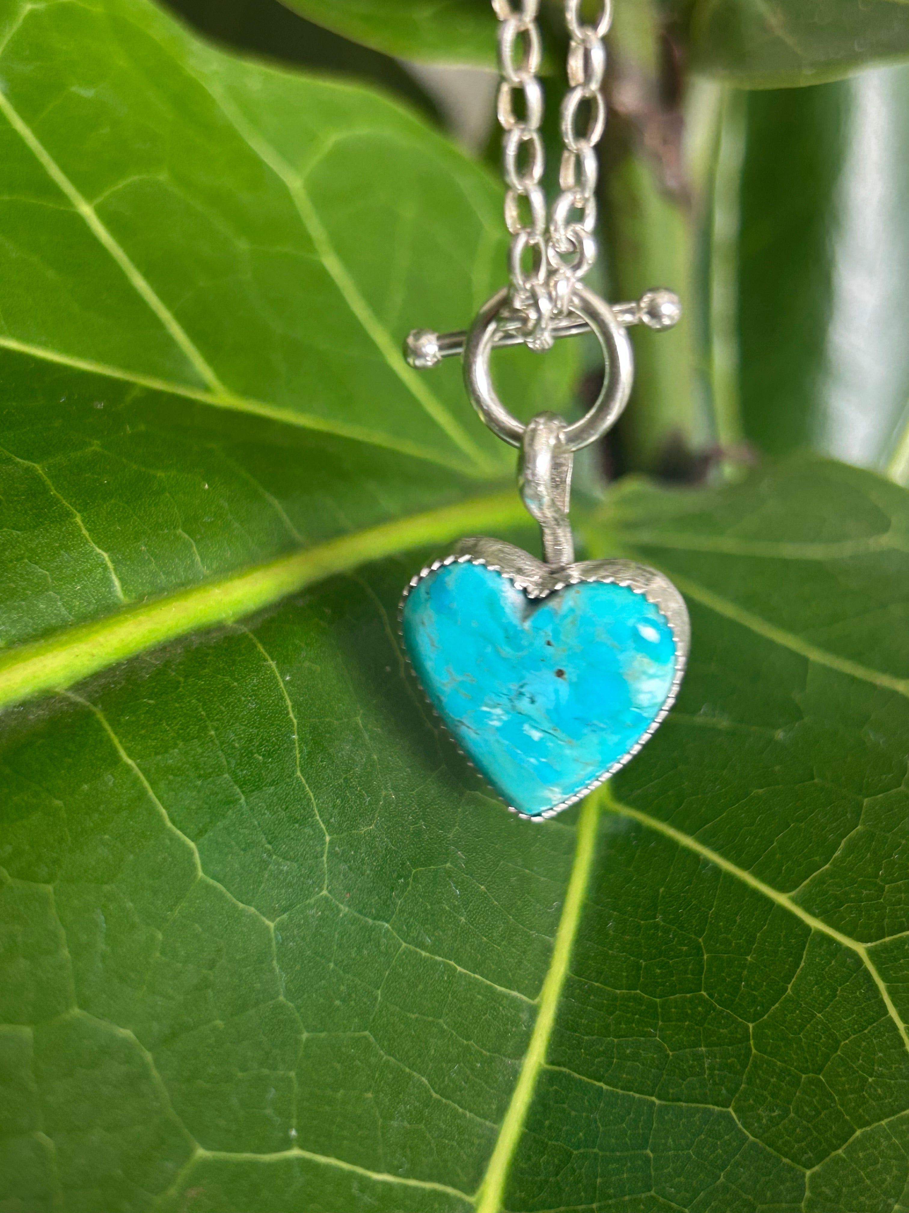 Turquoise Heart Pendant Necklace