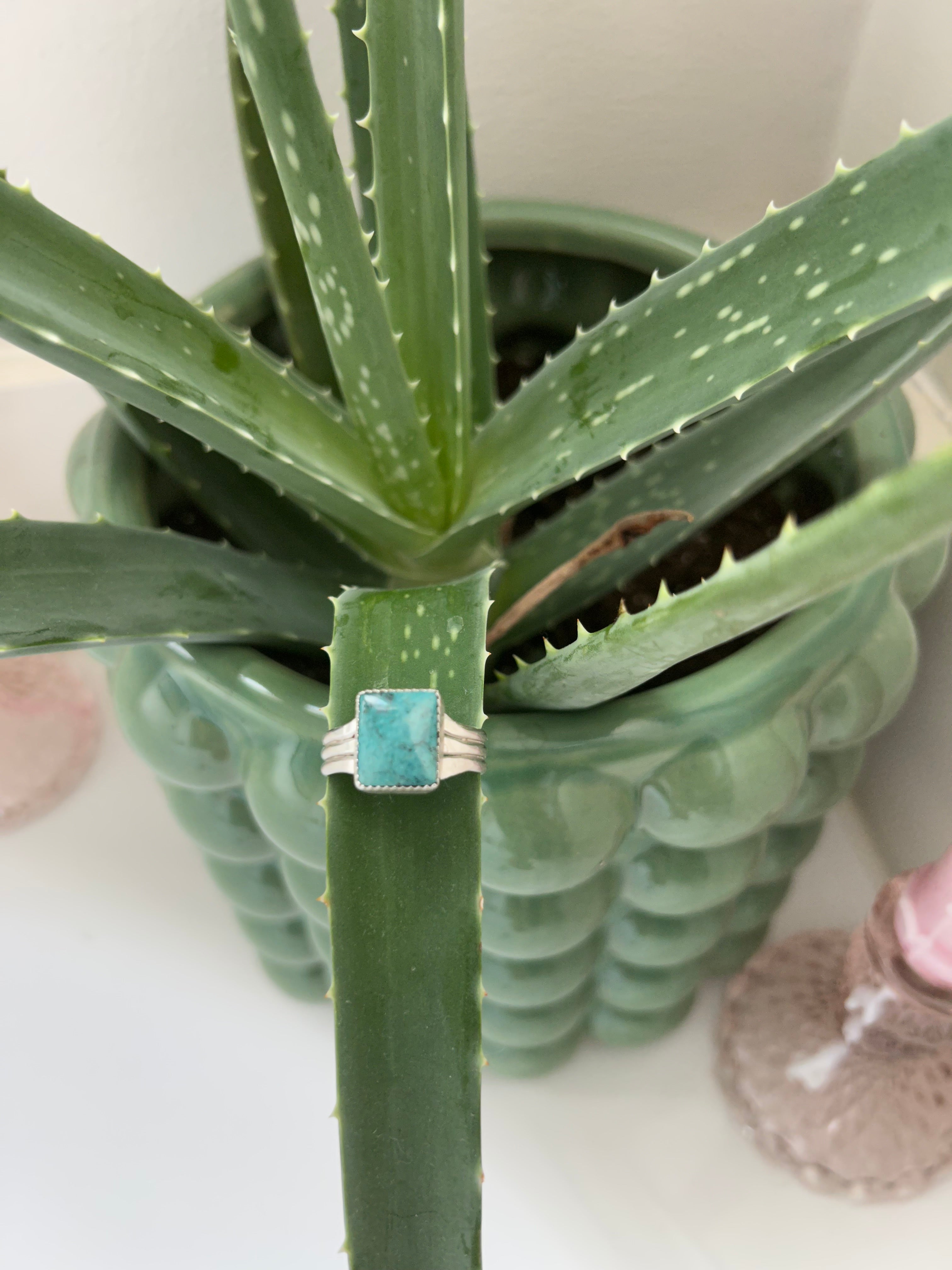 Turquoise 3 Band Ring