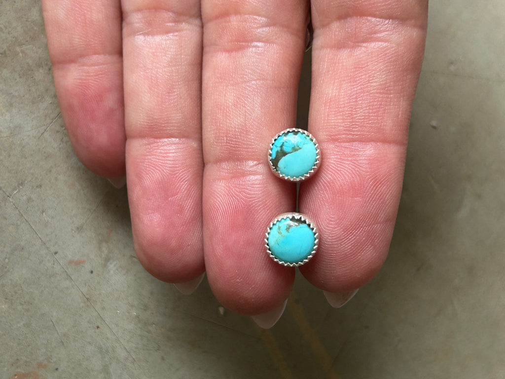 Round Turquoise Studs