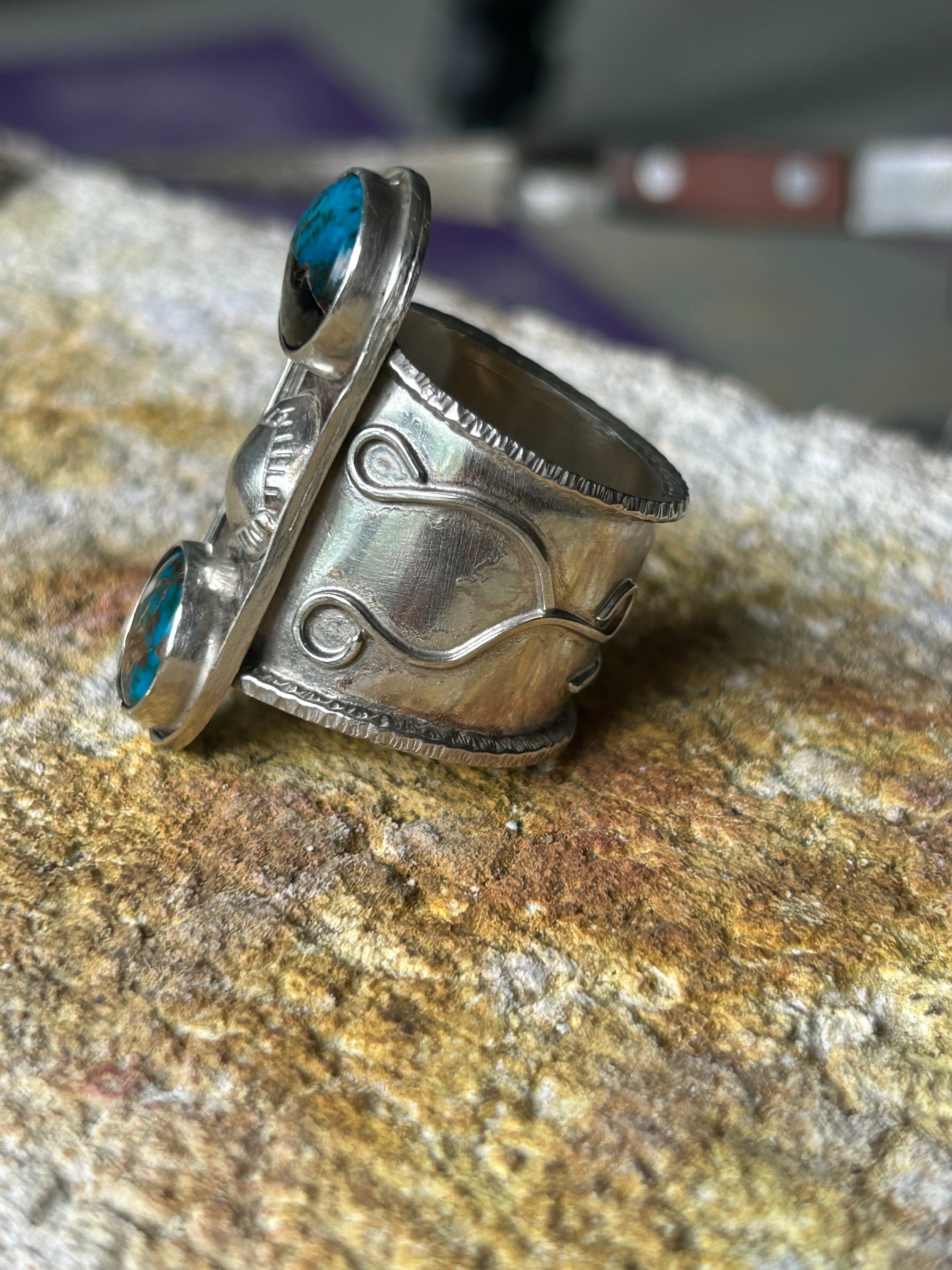 Double Decker Sterling Ring
