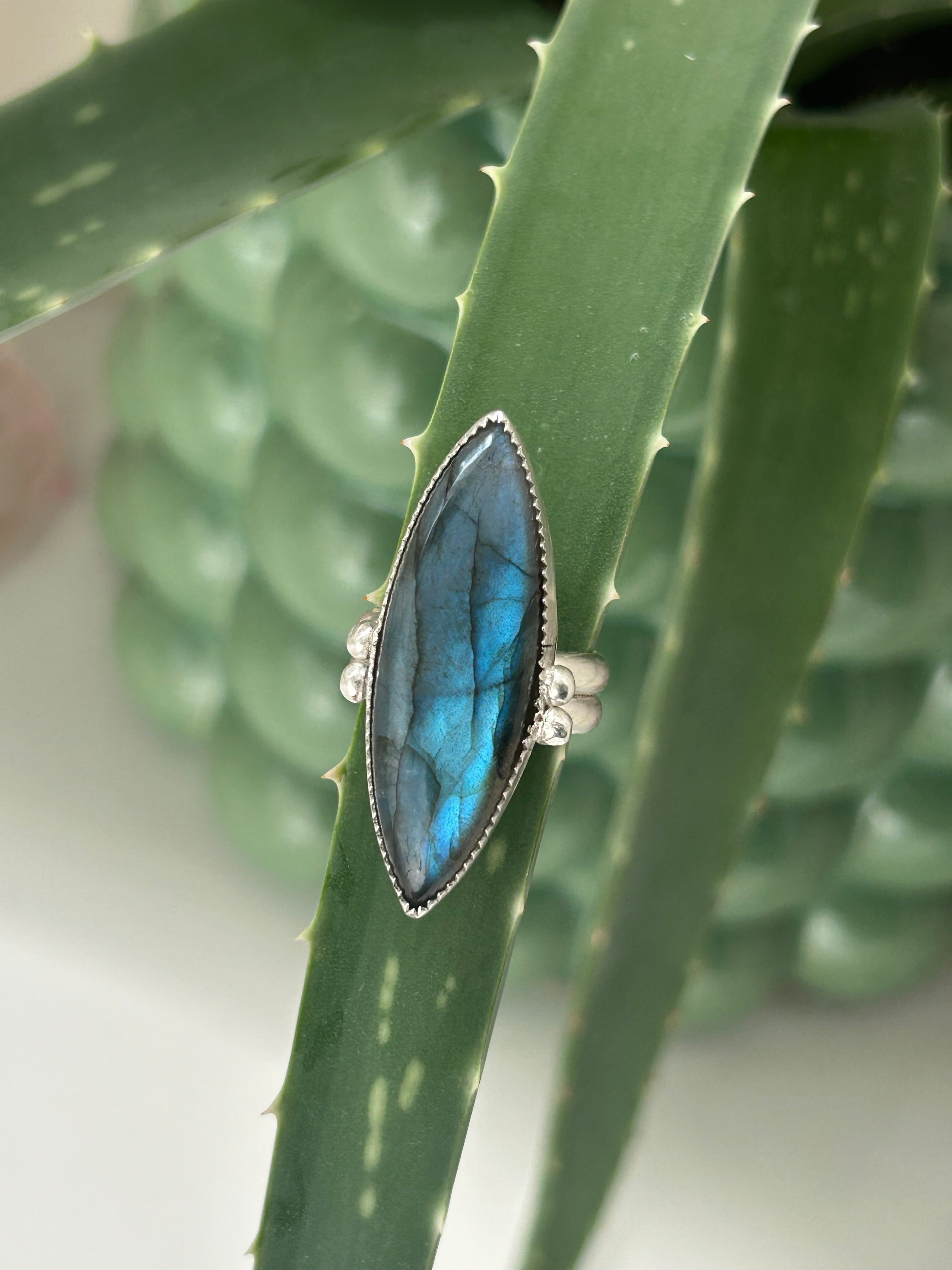 Labradorite & Sterling Ring