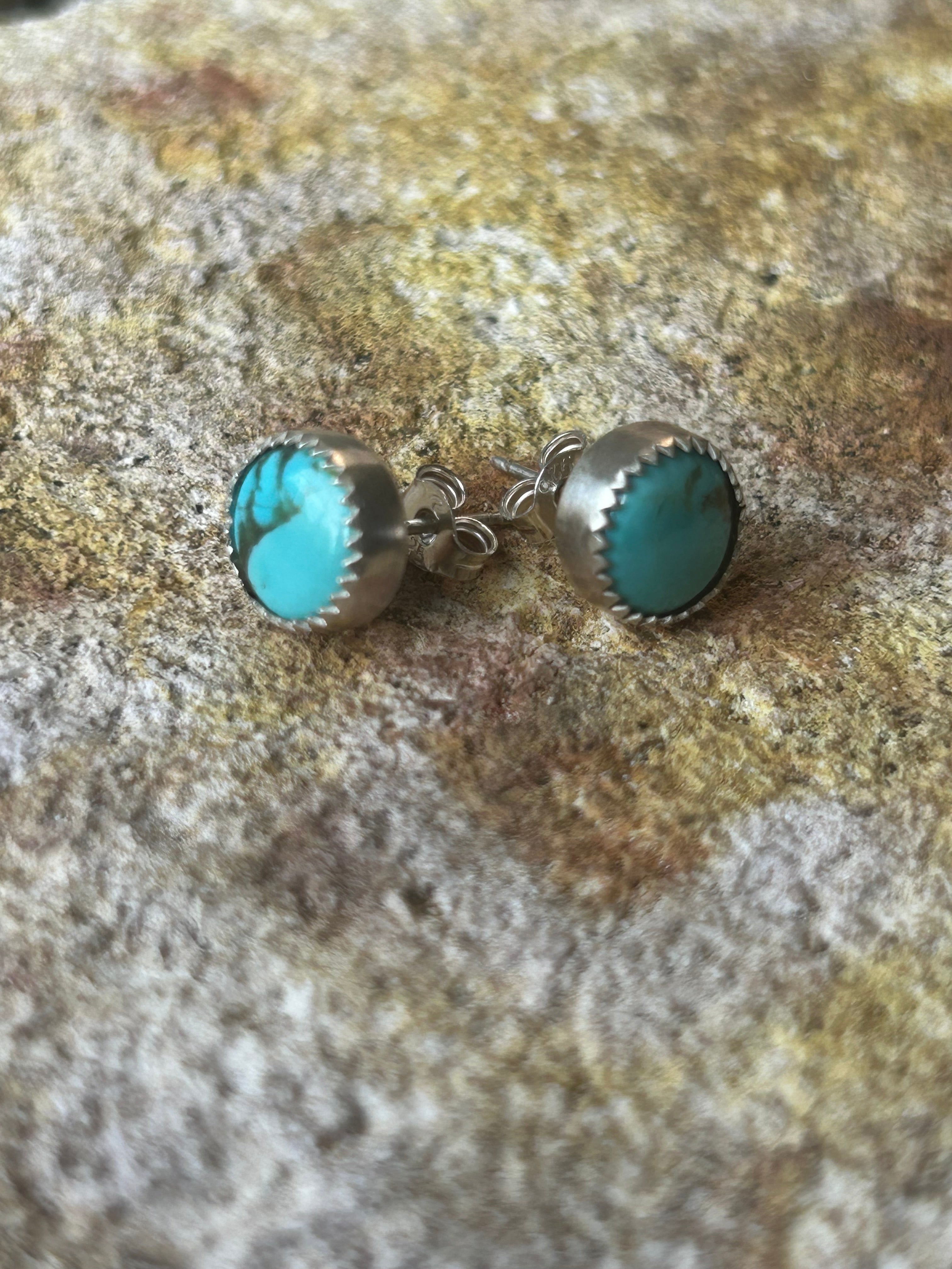 Round Turquoise Studs