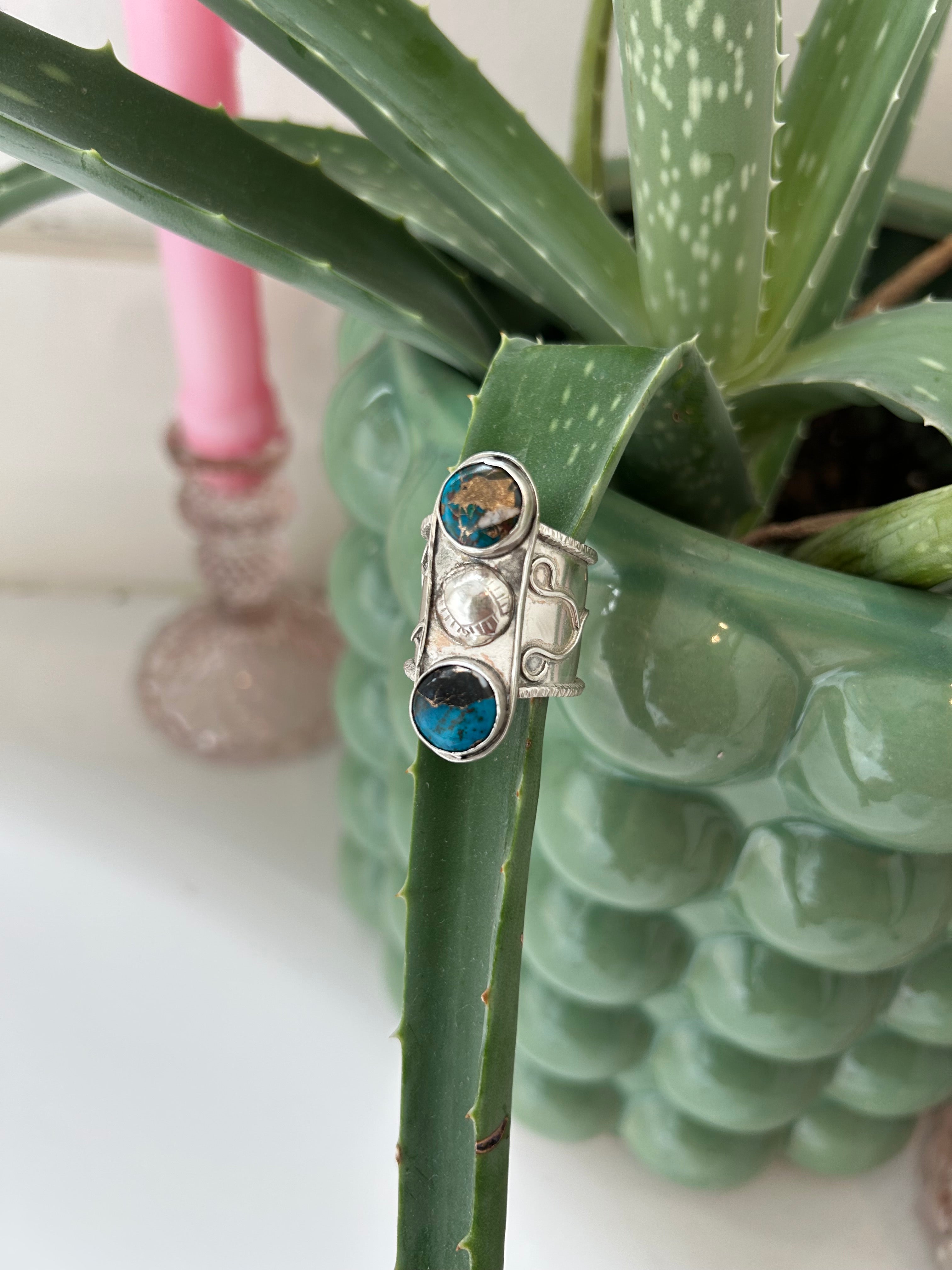 Double Decker Sterling Ring