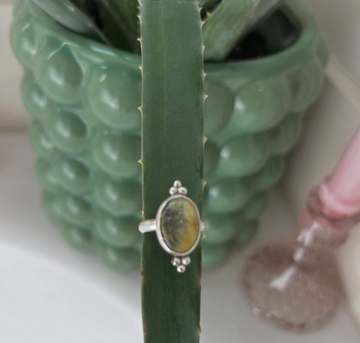 Bumblebee Jasper Stacked Ball Ring