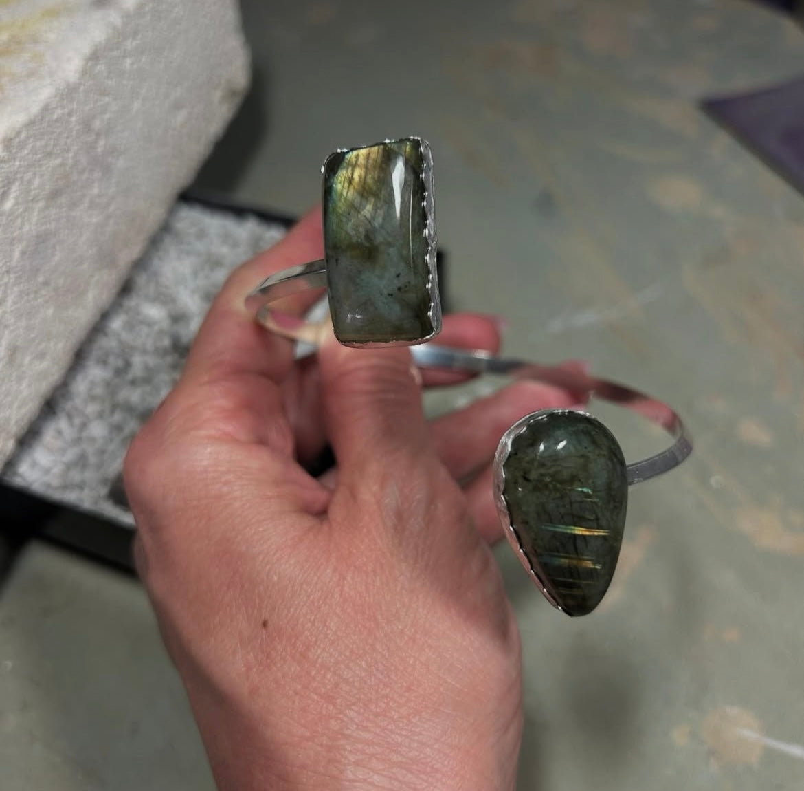 Labradorite Upper Arm Cuff