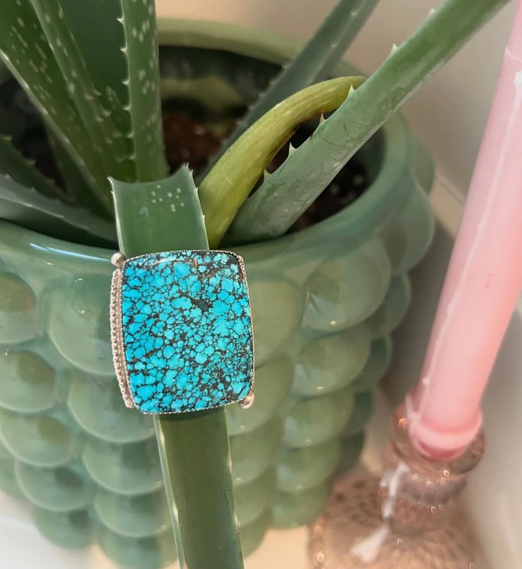 Large Square Turquoise Ring