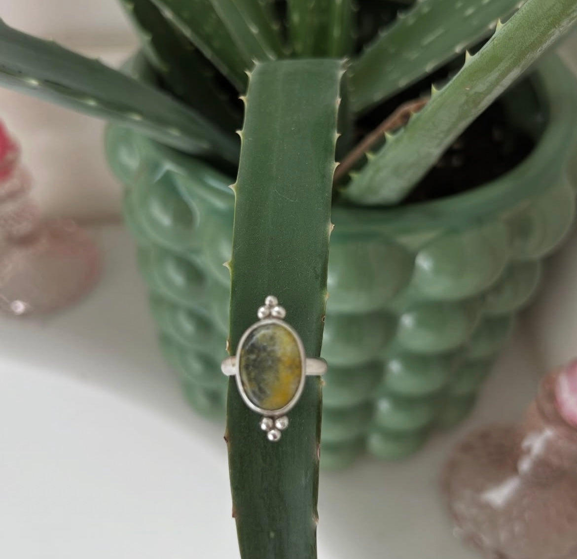 Bumblebee Jasper Stacked Ball Ring