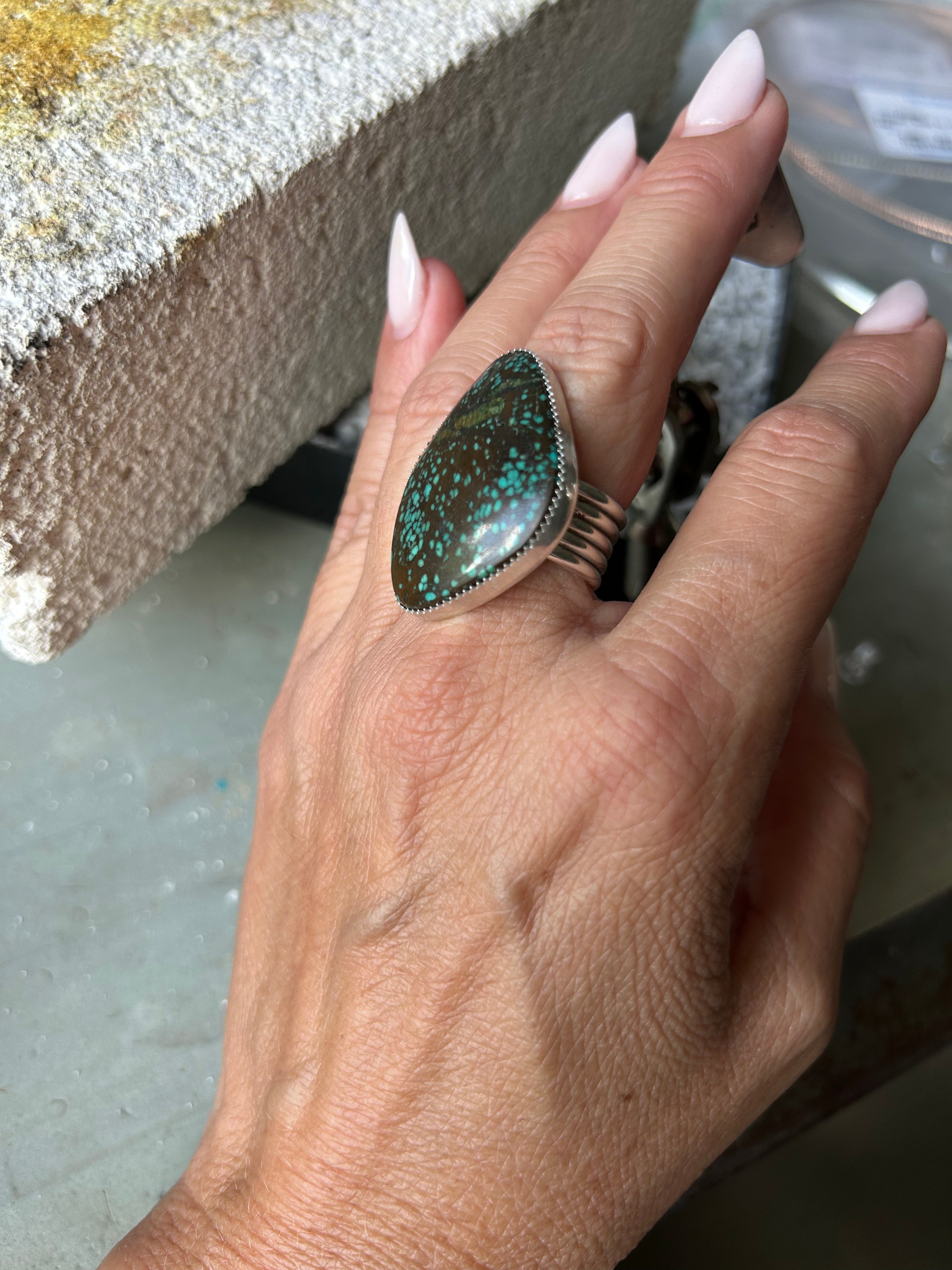 Turquoise 5 Band Ring