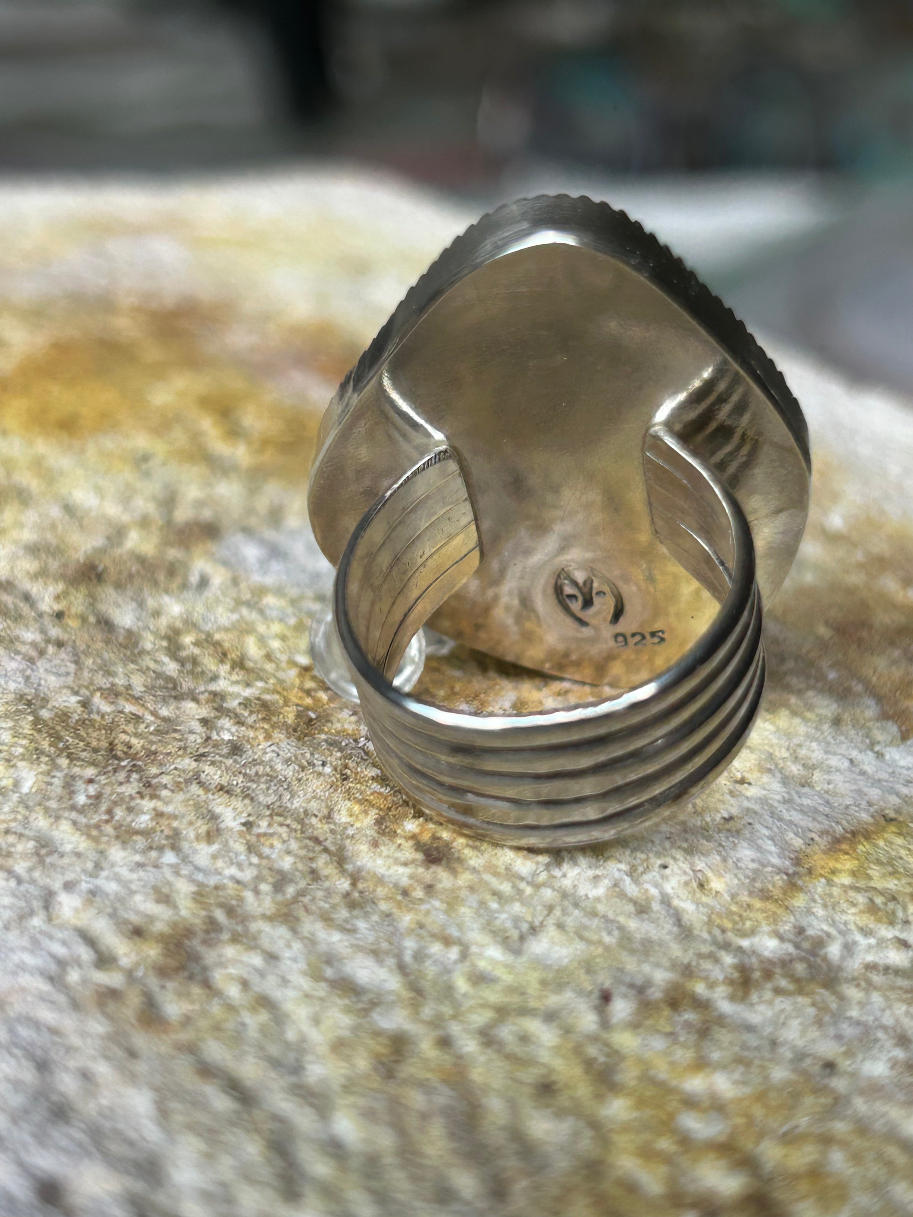 Turquoise 5 Band Ring